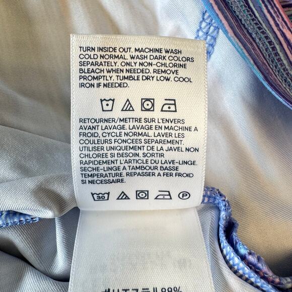 LAND'S END Athletic Pullover Hoodie Girls Youth Size L 10/12 Purple Pink Stripe - Picture 12 of 14